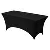 3 Pack Table Cloth for 6FT Rectangular Fitted Events, Wrinkle-Resistant Stretch Black Table Covers, Washable Spandex Tablecloth Protector, for Party,