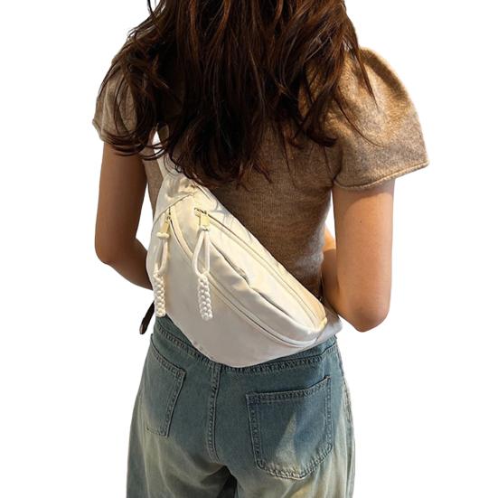 Woman Crossbody Fanny Pack Waist Bag with Adjustable Strap Multiple Zippered Pockets Casual Waist Wallet for Sports Travel Vacation