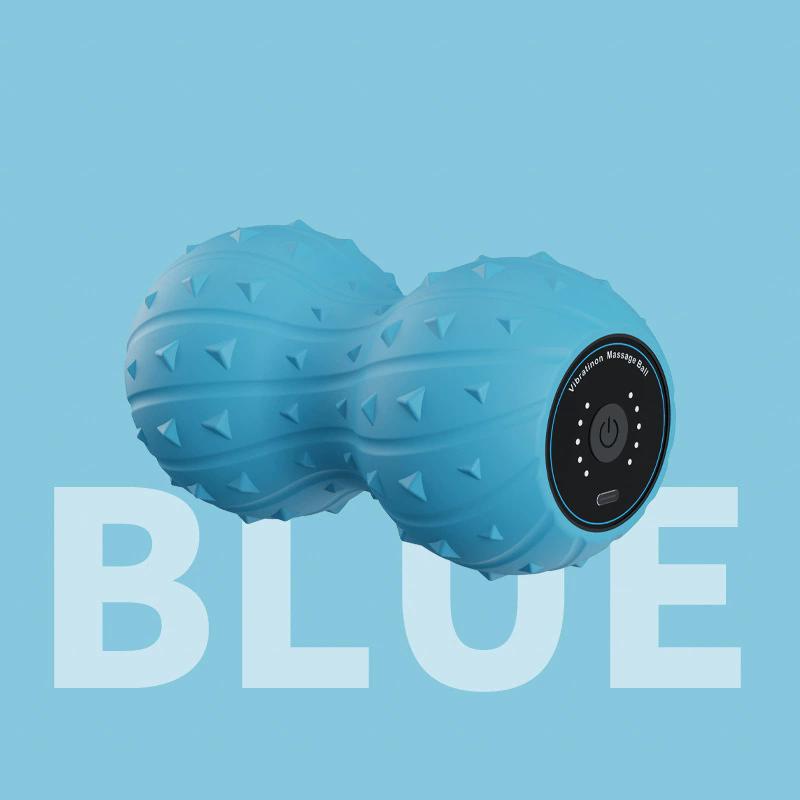 Vibrating Peanut Massage Ball, Electric Muscle Roller for Deep Tissue & Myofascial Release, Yoga Gym Recovery Tool