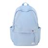 Schoolbag New Men's Casual Schoolbag Solid Color School Large Capacity Female Student Backpack Junior High School College Student Nylon Backpack