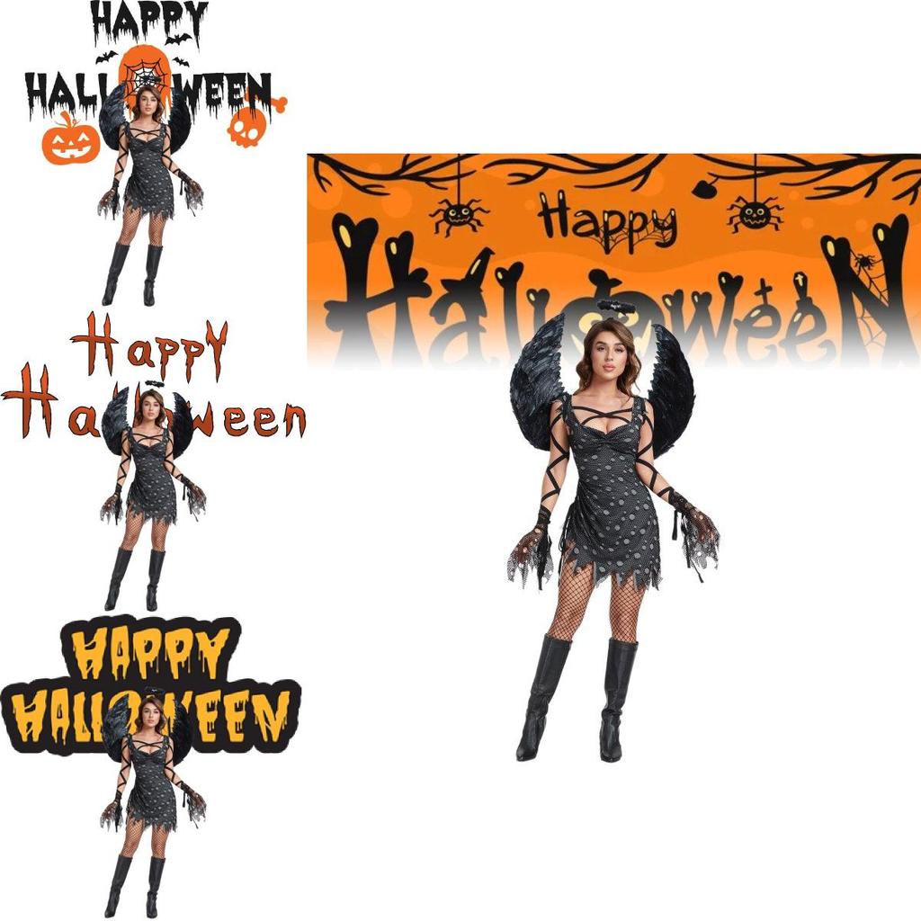 Stunning Angel Wing Zombie Vampire Costume For Women With Dark Fantasy Design