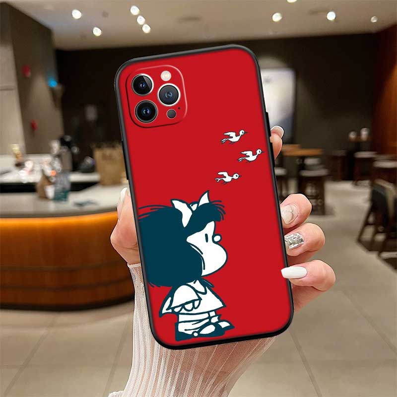 

RE44 M-Mafaldas New High-End Shell Phone Case for iPhone 16 15 14 13 12 Pro Max Plus Mini iPhone 12 mini