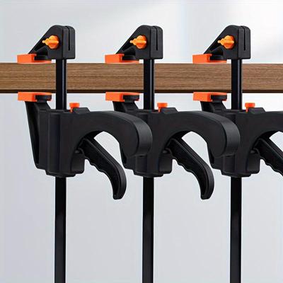 2/4 szt. Ścisków F Quick-Grip z łatwym zwalnianiem zapadkowym – Narzędzia ręczne do obróbki drewna i majsterkowania – Konstrukcja metalowo-plastikowa z ergonomicznymi uchwytami