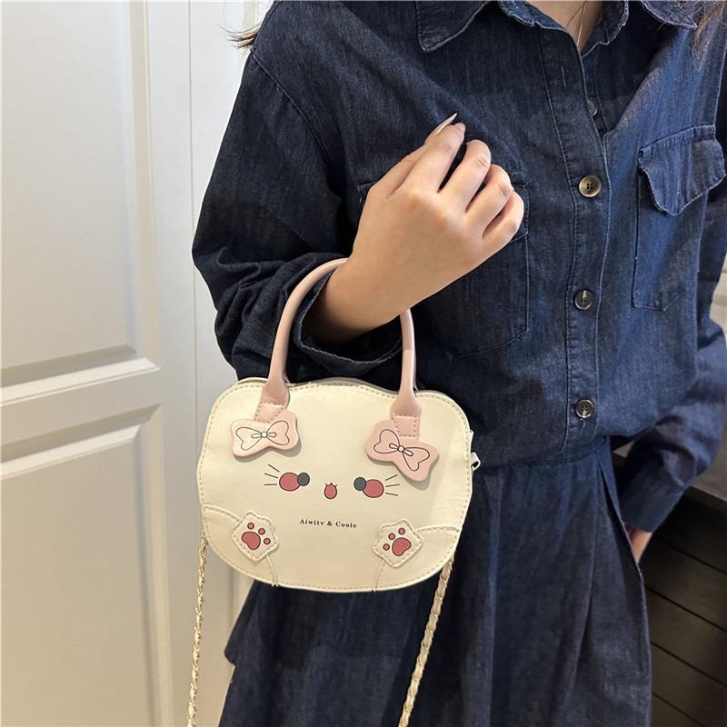 Cartoon Cute Cat Niche Design Handbag New Sweet Shoulder Messenger Bag Female