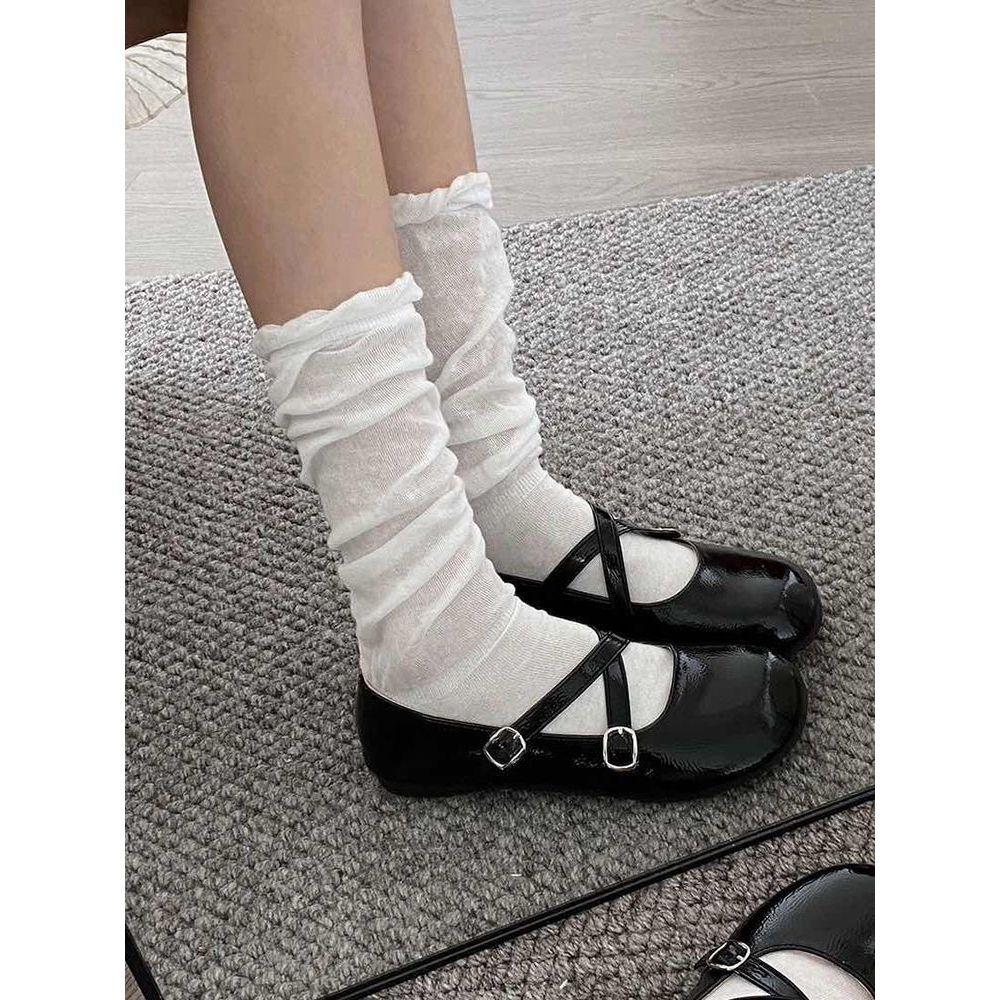 New Non-slip Mary Jane Women's Shoes Autumn and Summer Wind with Small Skirts Versatile Trendy Single Shoes Outside