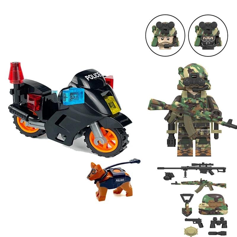 Collection-Boys' Police Commando Minifigure Building Block Toys