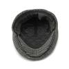 Middle-Aged Men Cap Autumn Winter Cotton Ear Protection Warm Plaid Beret Forward Cap Driver Ivy Hat Newsboy Caps for Men