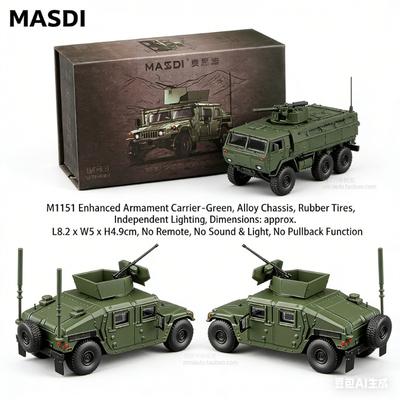 MASDI 1:64 M1151 Enhanced gepanzertes Personentransportfahrzeug Legierung Druckguss Simulation Statisches Automodell Sammlerstück für Erwachsene
