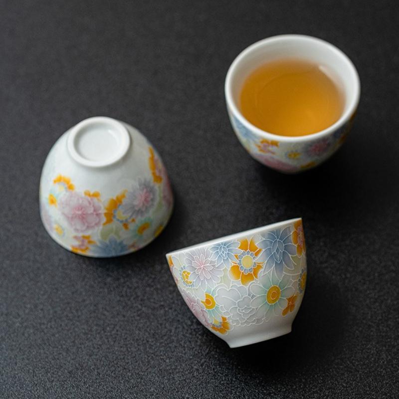 Antique Glazed Wanhua Tea Cup Ceramic Teacup Master Cup Teacup Kung Fu Tea Ceremony Cup Drinking Tea Cup Single Cup