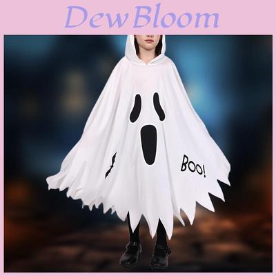 Children Halloween Ghost Skull Cloak With Night Glow For Costume Parties And Stage Performances