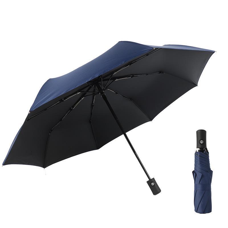 Black Anti-UV Auto-Open Business Gift Umbrella with 8 Ribs
