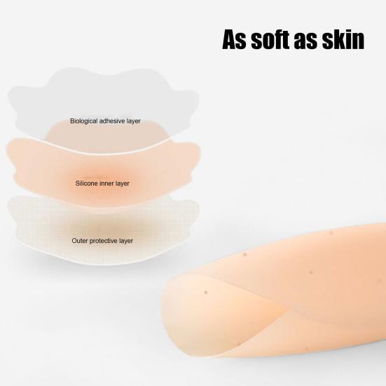 1 Pair Silicone Nipple Covers, Women's Reusable Adhesive Nipple Pasties, Round Breast Petals, Invisible Ultra Thin Sticky Bra
