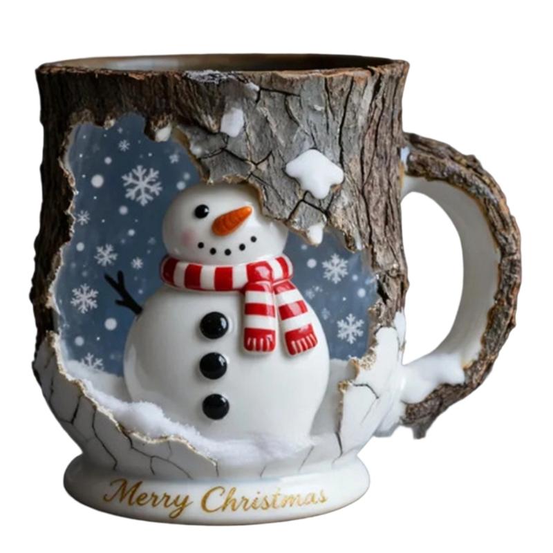 Festival Holiday Coffee Cup Dishwasher Safe Ergonomic Grip for Family Gatherings Office Use Hot Chocolate Beverages