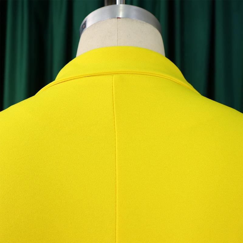 Women Elegant Color Block Turn Down Collar High Waist Pleated Office A Line Dress