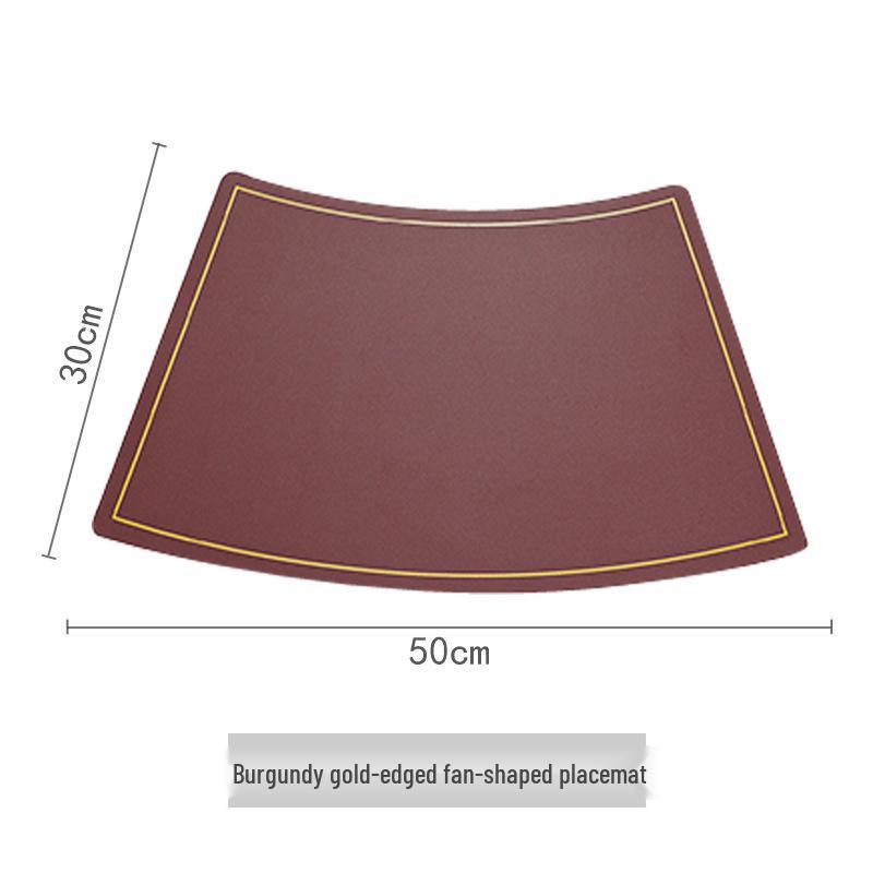European Modern PU Arc-shaped Heat-resistant Waterproof Placemat