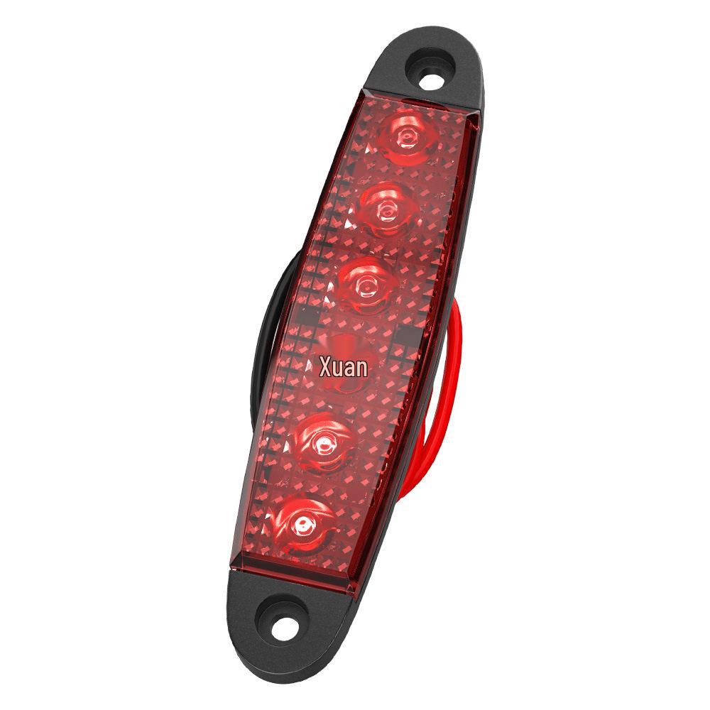 12V/24V 6-LED Yellow Side Warning Lights for Trucks, Lorries, and Boats