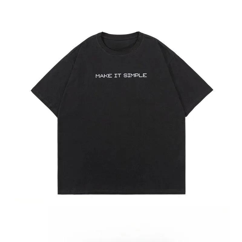 Summer Hip-hop Design Sense Niche Pure Cotton Short-sleeved T-shirt Women's Tide Brand Loose Couple Versatile Men's Top Ins