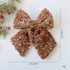 Christmas Velvet Bow 9.84in × 9.84in Sequin Fabric Christmas Bow Sparkling Bow Holiday Ornament For Christmas Tree Decoration