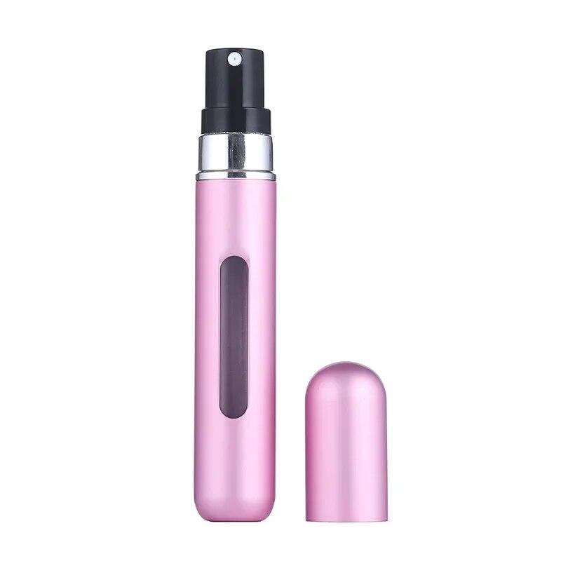 8ML přenosná cestovní mini malá nádoba z hliníkové peněženky tester Dekantační váleček na parfémy Nástroj na dávkování lahví Doplňovatelný sprej 1ks