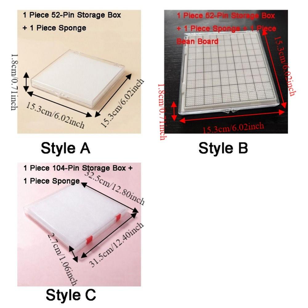 Anti-Spill Perler Bead Storage Box Transparent Semi-finished Storage Box Project Storage