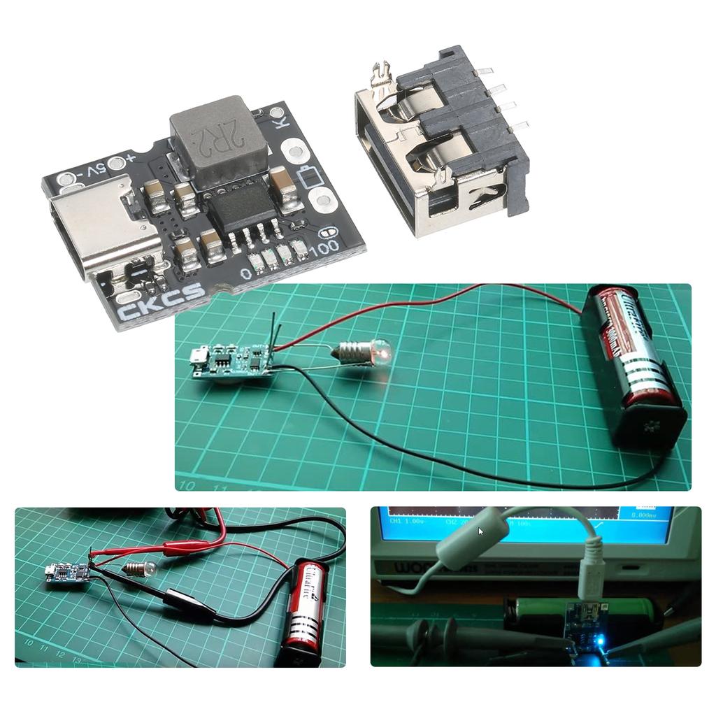 5V 2A Lithium Battery Charging Board Type C Input with Female Charging Module Type C Charge Module for Electronic DIY