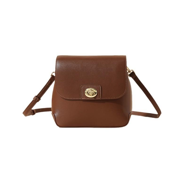 Genuine Leather Women's Bag New Retro Fashion Simple All-matching Casual Small Square One-shoulder Cross-body