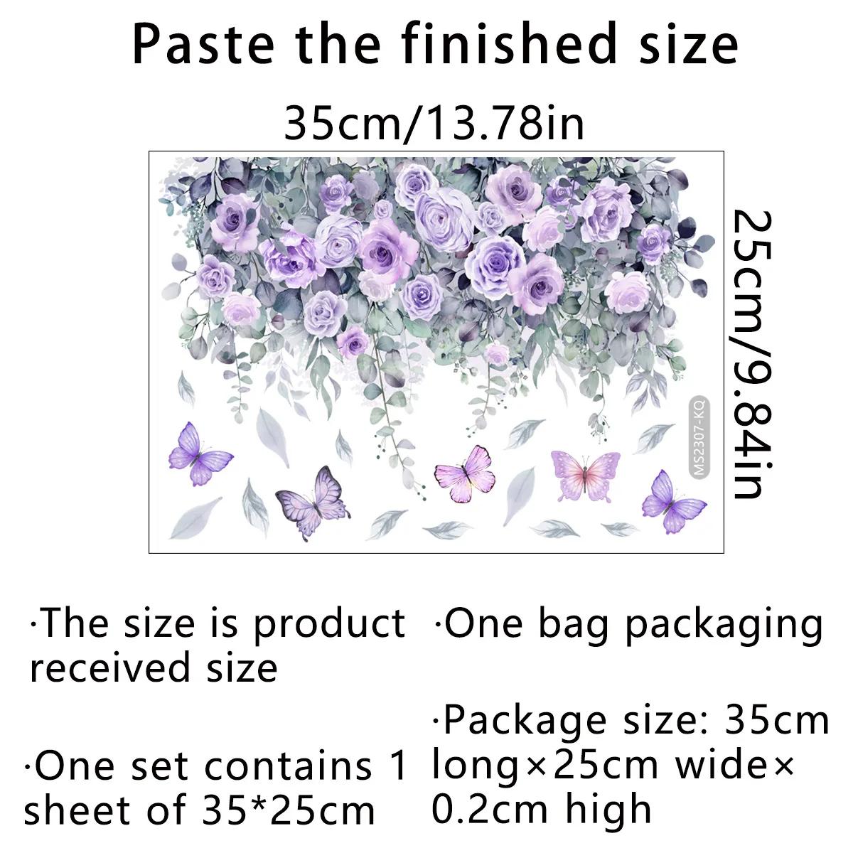 

Plants Flowers Butterflies Toilet Sticker Bathroom Toilet Cover Sticker Refrigerator Wall Stickers Wc For Home Decoration