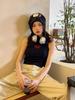 Jennie Fashion Vielseitiges Sportliches Weißes Buchstaben Camisole Tanktop für Damen