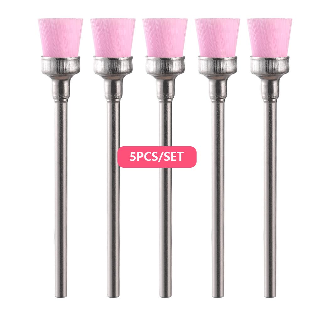 5/10PCS Nail Drill Bits Milling Cutter Cleaning Brushes for Clean Electric Nail Machine File Nail Art Manicure Pedicure Tools