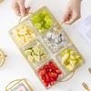 KTV Glass Partition Fruit and Dessert Plate with Cover