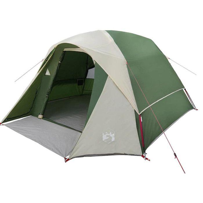 Green Waterproof 4-Person Cabin Camping Tent