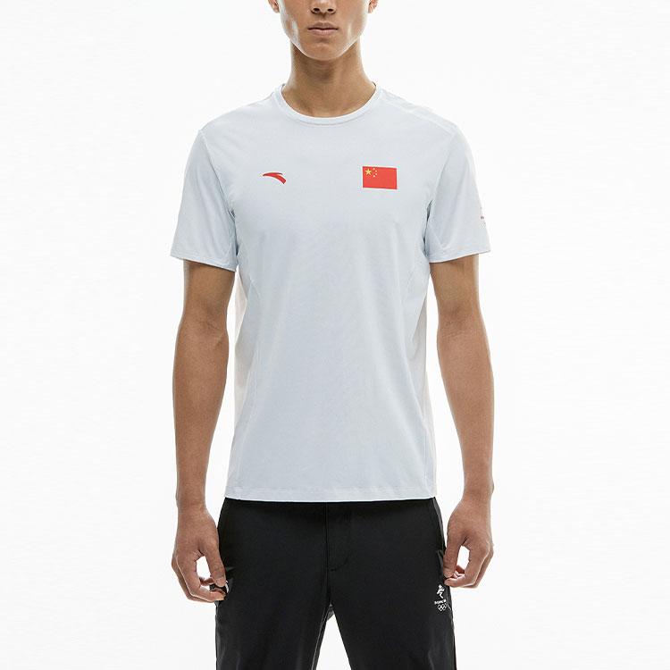 Anta Logo Print Round Neck T-Shirt Men Tops White 152150103-1
