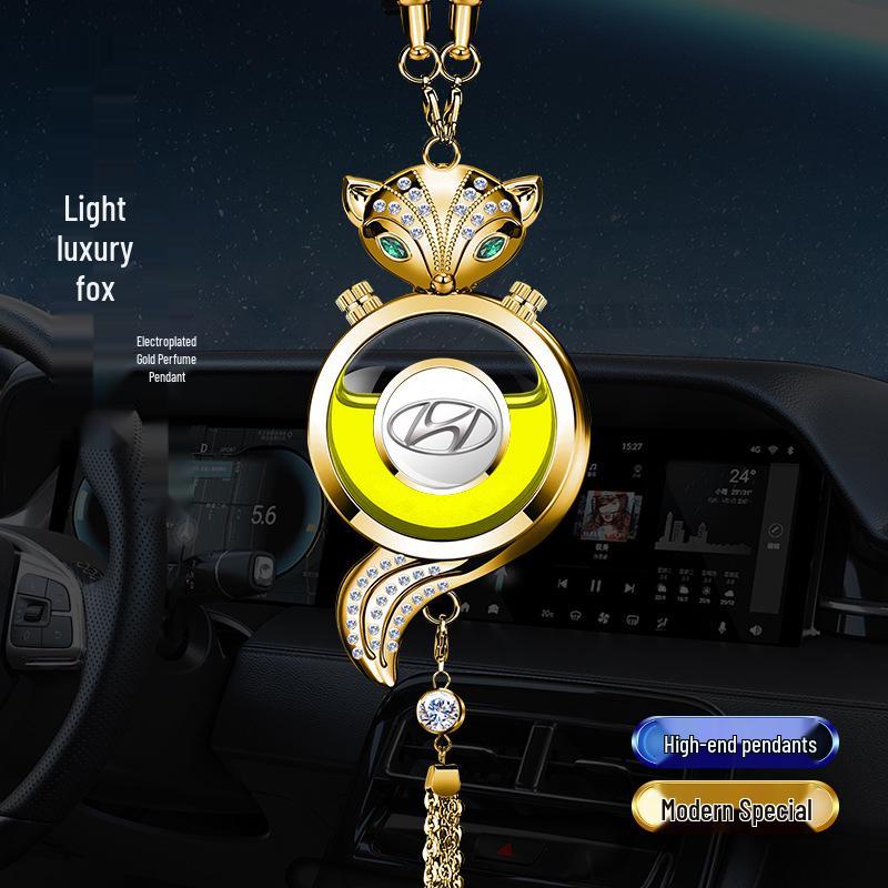 Crystal Rearview Mirror Air Freshener: Long-lasting Fragrance Pendant for Car Interior Decoration