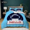 Astronaut Duvet Cover Set King Size Cartoon Astronaut Star Moon Pattern Bedding Set Microfiber Space Theme Full Twin Quilt Cover