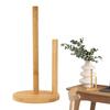 Wooden Roll Paper Towel Holder Bathroom Toilet Paper Tissue Vertical Stand Kitchen Paper Towel Storage Rack Rag Holder