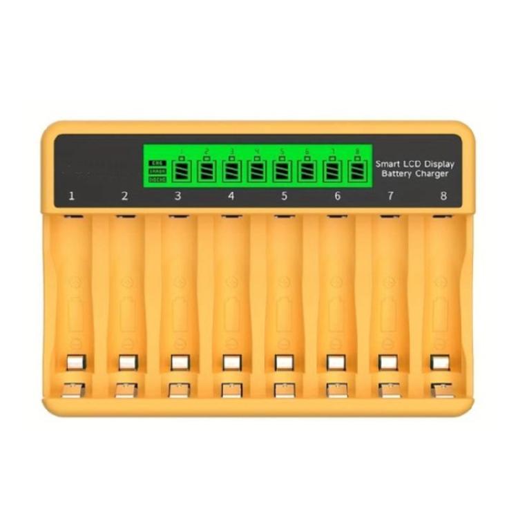 

8 Slot Fast Brilliant Charger LCD Screen Type C Port Overcharge Security For Rechargeable Batteries 1