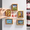 Yousheng 1/3/6Pcs World Famous Painting Refrigerator Magnet Home Office Kitchen Locker Fridge Resin 3D Oil Painting Art Magnetic Decoration Ornament
