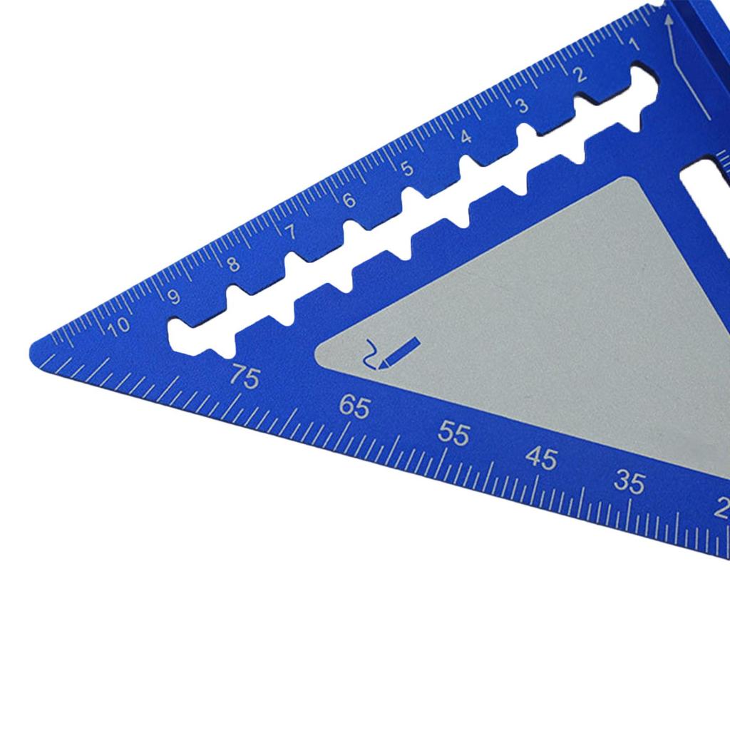 4inch Aluminum Miter Triangle Ruler 45 Degree/90 Degree Woodworking Square Protractor Multifunctional Measuring Tool