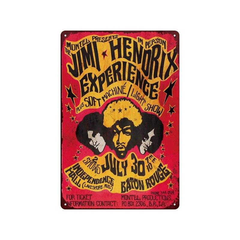 Vintage Rock Music Metal Tin Signs  Retro Wall Art Decor for Home Living Room Bedroom Hallway Garage Club Bar  Unique Plaques