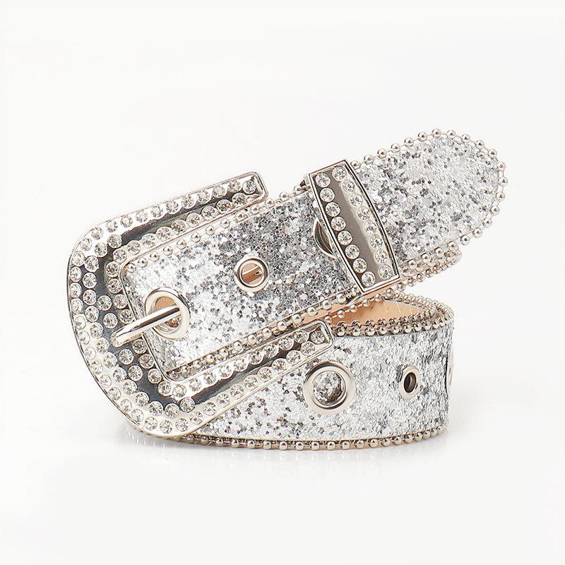 

Super Shiny Belt for Women with High-end Skirt Accessories for Women s Belts for European and American Fashion Rhinestones Hot Girls Belt