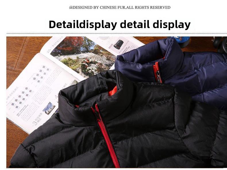 Pánský tlustý zimní kardigan se stojáčkem - ležérní, teplý, moderní outdoorový kabát