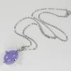 [Your and My Jewelry Box] SV Natural Lavender Jade Pendant Necklace - Extra Large 4.0 Carat Volume, May Birthstone [Gift Wrapped]