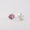 Rare Morganite Gemstone 925 Sterling Silver Jewelry Handmade Stud Earrings 0.5" EE-178-10