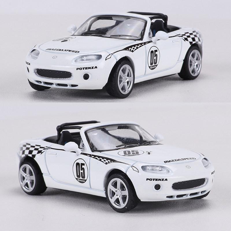 1/64 MAZDA MX5 MX-5 Alloy Sports Car Model Diecast Metal Toy Racing Vehicles Car Model High Simulation Miniature Scale Kids Gift белый