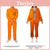 Halloween Adult Unisex Orange Prisoner Cosplay Party Costume Suit Mantian Brand