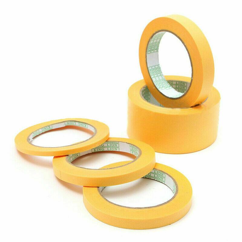 1pcs Yellow Masking Tape Adhesive Tape Textured Paper Car Paint Decoration Seamless Hand Tear Without Mark For Painting TapePinstriping Tape 3