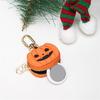 Small Coin Purse Keychain for Women Pumpkin Spiders Web Coin Pouch with Keychain Bag Charms Accessories Gift for Womens