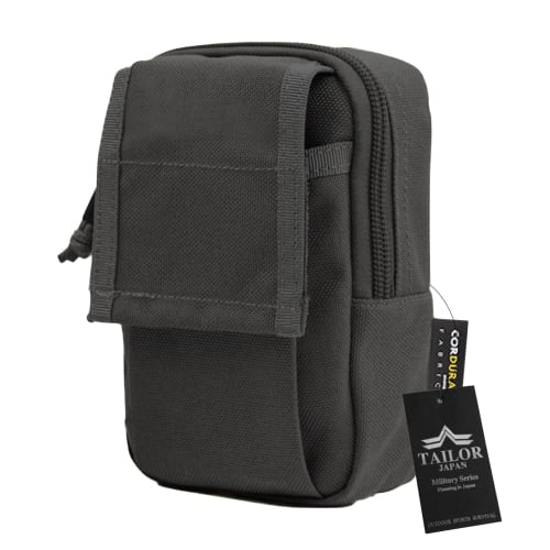 TAILOR JAPAN Tactical Pouch, Military Pouch, Airsoft Pouch, Smartphone Pouch, Velcro Mini Pouch, Outdoor Sports, Accessory Storage, CORDURA 1000D Nylo