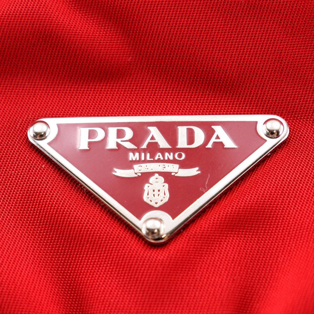 PRADA Backpack Daypack BZ6677 VERA SPORT ROSSO Red Nylon Women Used
