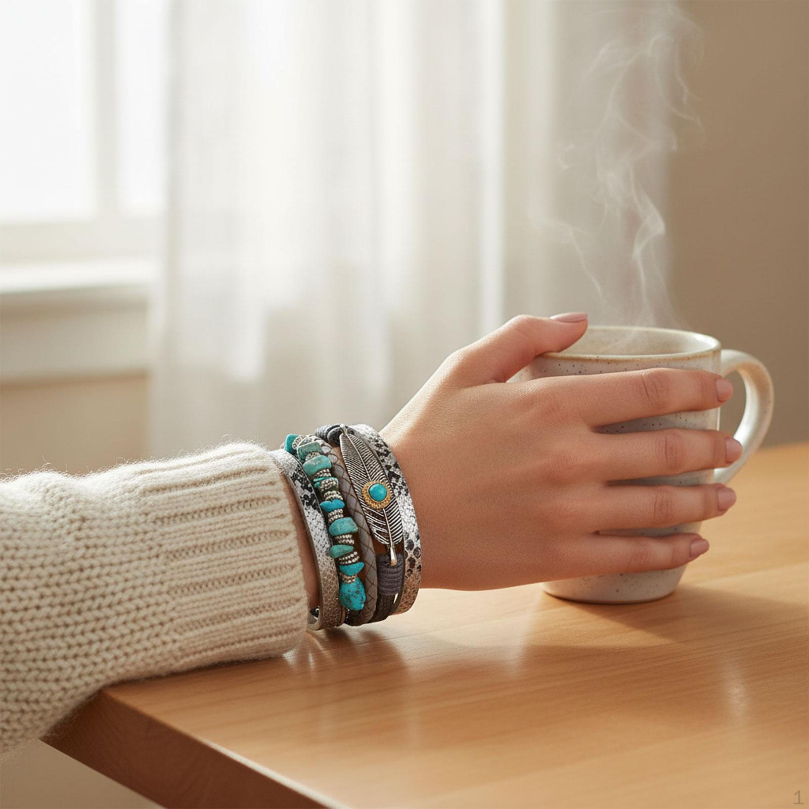 

Stackable Bracelet, Boho Cuff Bracelet for Boyfriend